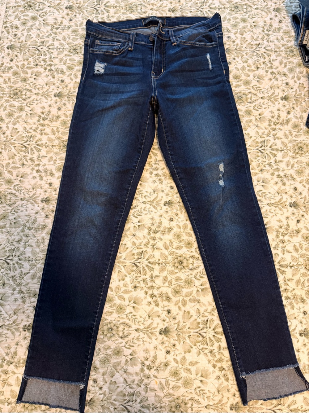 Flying Monkey Dark Indigo Distressed Skinny Jeans